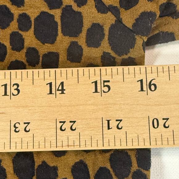 Ann Taylor LOFT Leopard Print Dress XS Jacquard Drop Waist Flare - Picture 10 of 11